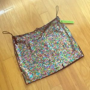 Alice + Olivia Sequin Mini Skirt!